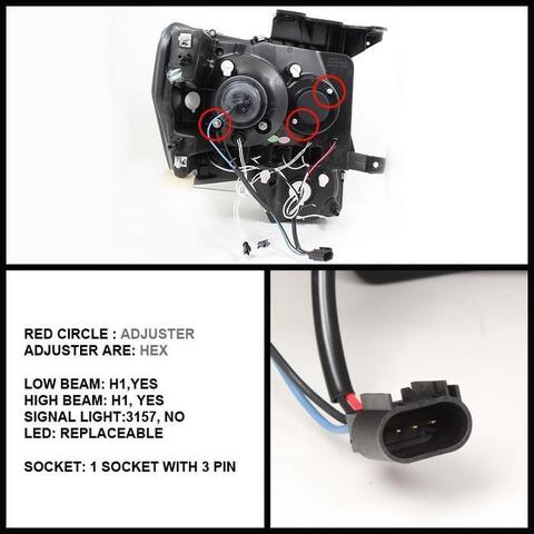 Ford F150 09-14 Projector Headlights - Halogen Model Only